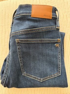 Whimsigoth Madewell 10" High-Rise Skinny Jeans Blue Dark Wash Denim Stretch 27